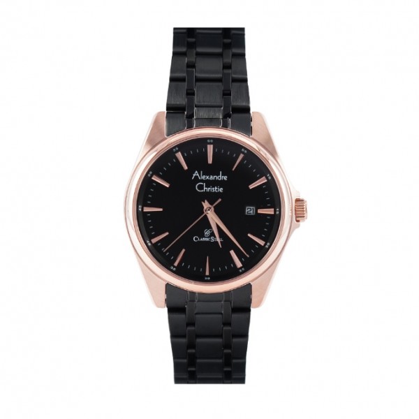 Alexandre Christie AC 8661 Rosegold Black Lady LDBBRBA